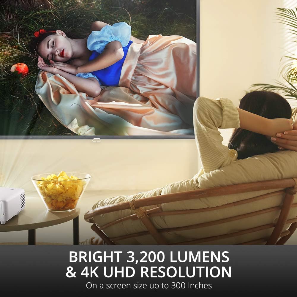 Lumens K Uhd Home Theater Projector Hz Ms Hdr Dual Hdmi Screen Sports